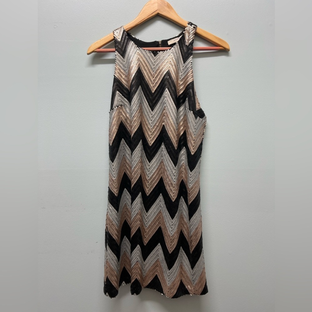 EUC sequin silver/black/gold mini dress